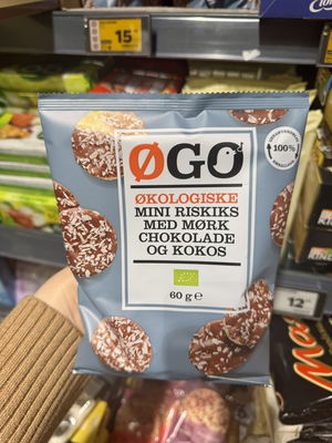 Billede af Øgo Mini Riskiks med Mørk Chokolade og Kokos