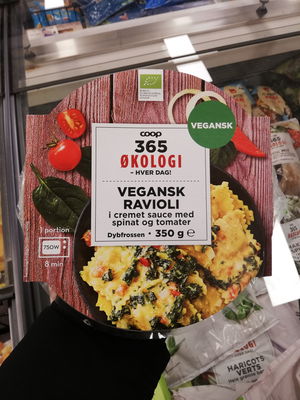 Billede af 365 Økologi Ravioli i cremet sauce med spinat og tomater