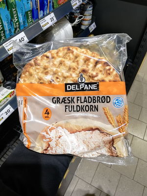 Billede af Delpane Græsk Fladbrød Fuldkorn