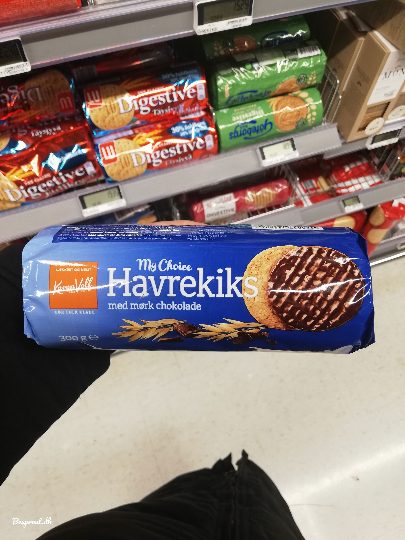 Billede af Karen Volf Havrekiks med Mørk Chokolade