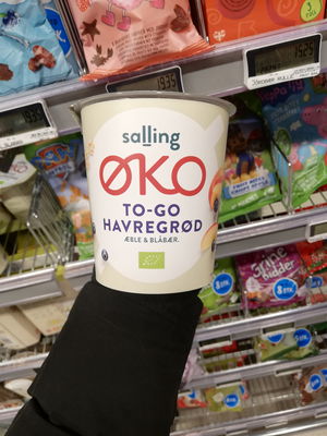 Billede af Salling Øko Havregrød med Æble og Blåbær
