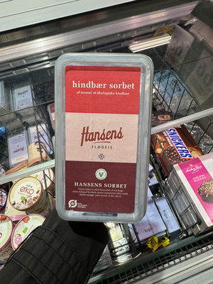 Billede af Hansens Is Hindbær Sorbet