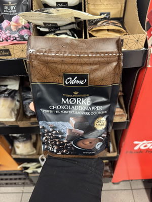 Billede af Odense Mørke Chokoladeknapper 54% Kakao