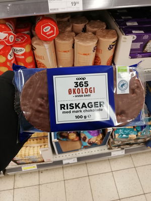 Billede af 365 Økologi Riskiks med Mørk Chokolade