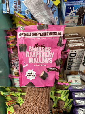 Billede af Heaply Rabarber-Hindbær Skum med Mørk Chokolade