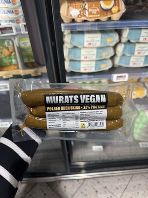 Billede af Murats Vegan Pølser uden Skin Mild Curry Taste
