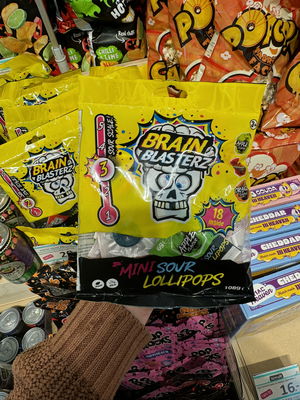 Billede af Brain Blasterz Mini Sour Lollipops
